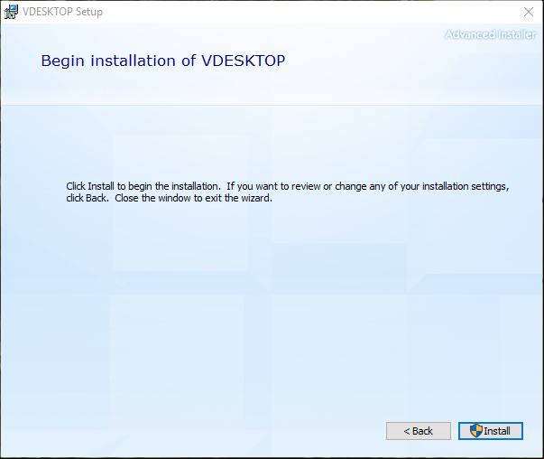vdesktop setup