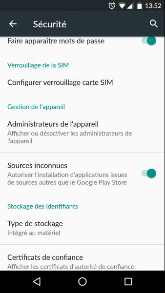 parametrages-android