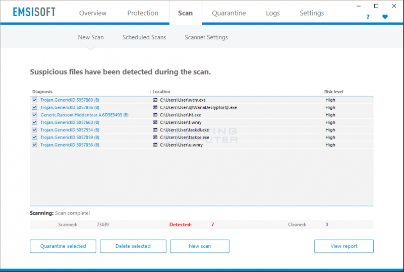 Wannacryptor bleeping