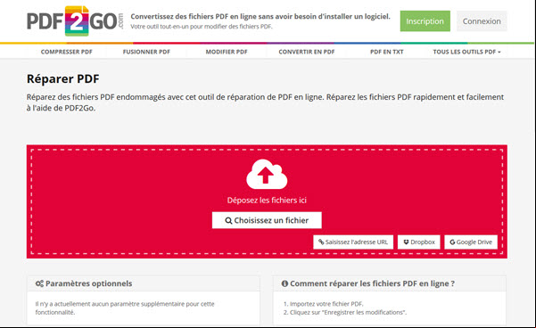 Réparer PDF