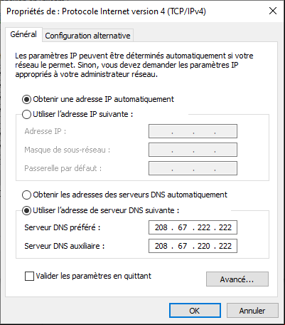 Open DNS Block Youtube