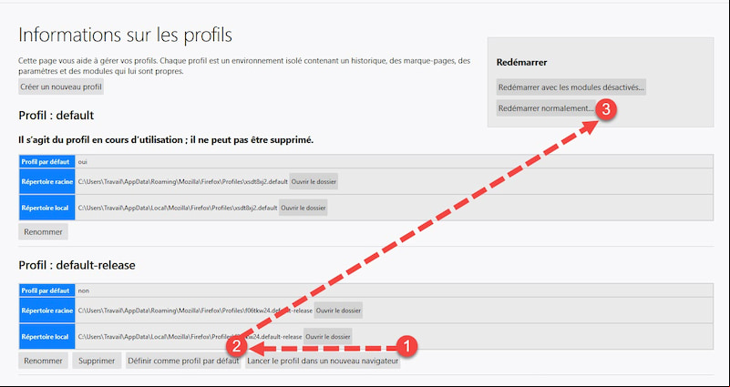 Profil Firefox toucharger