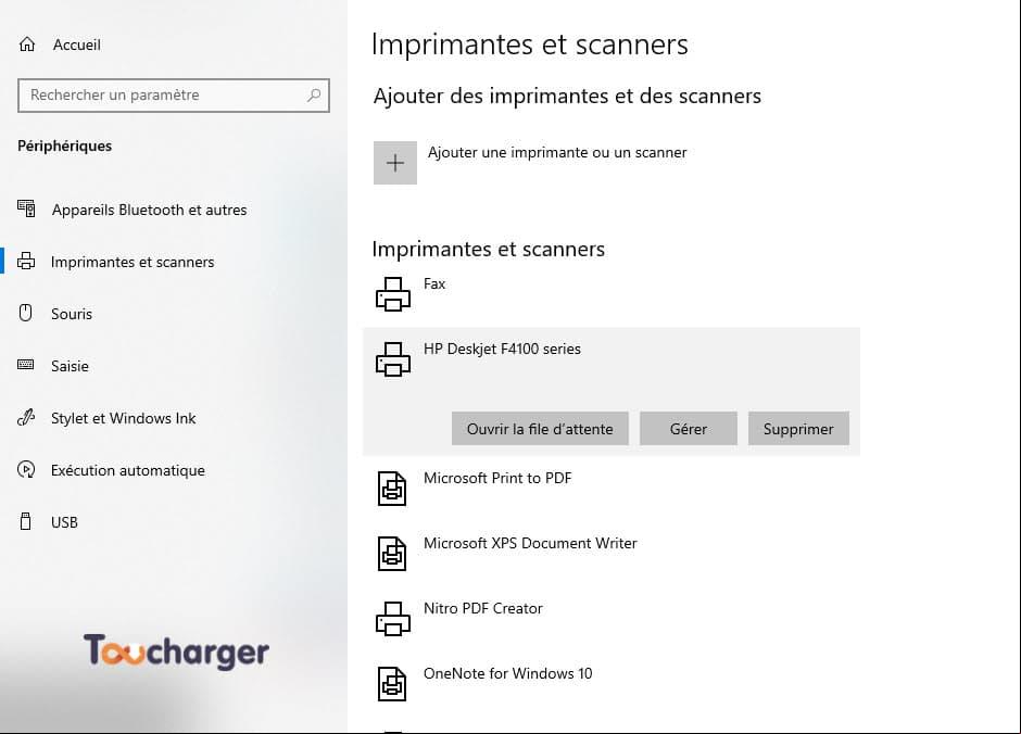 Désinstaller imprimante