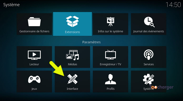 Interface Kodi 19