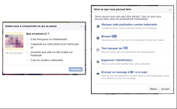 Supprimer une photo postée sur Facebook par quelqu'un d'autre